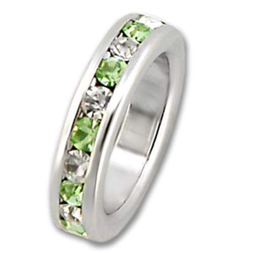 JCE008 High-Polished 925 Sterling Silver Pendant with Top Grade Crystal  in Peridot-PCS