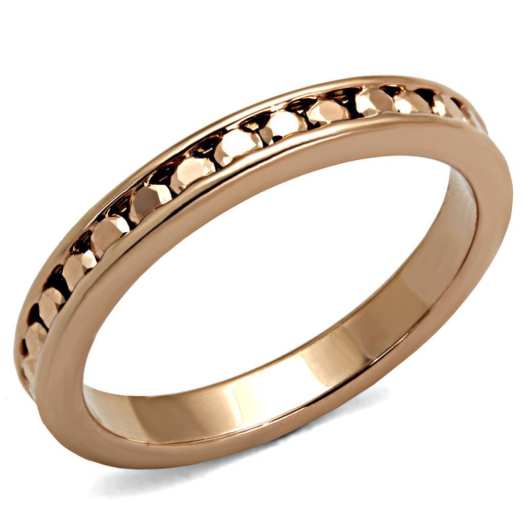 JCE1139 IP Rose Gold(Ion Plating) Brass Ring with AAA Grade CZ in Metallic Light Gold