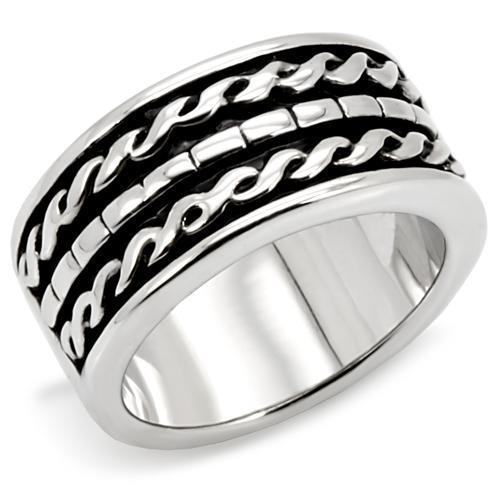 JCE1831 Rhodium Brass Ring with No Stone