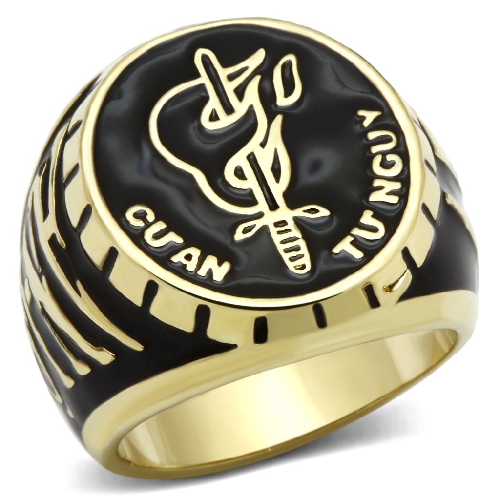 JCE2650 Gold Brass Ring with Epoxy in No Stone