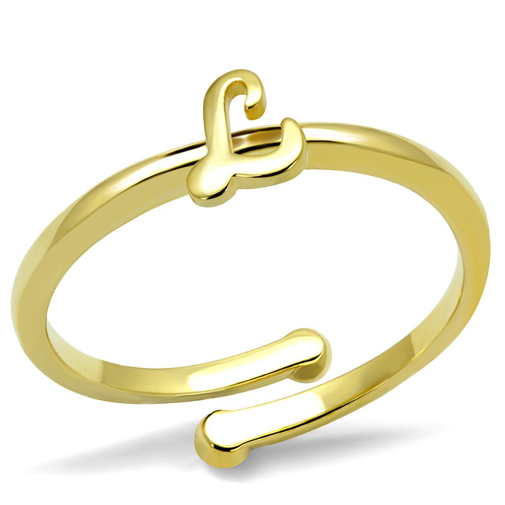 JCE3998 Flash Gold Brass Ring with No Stone