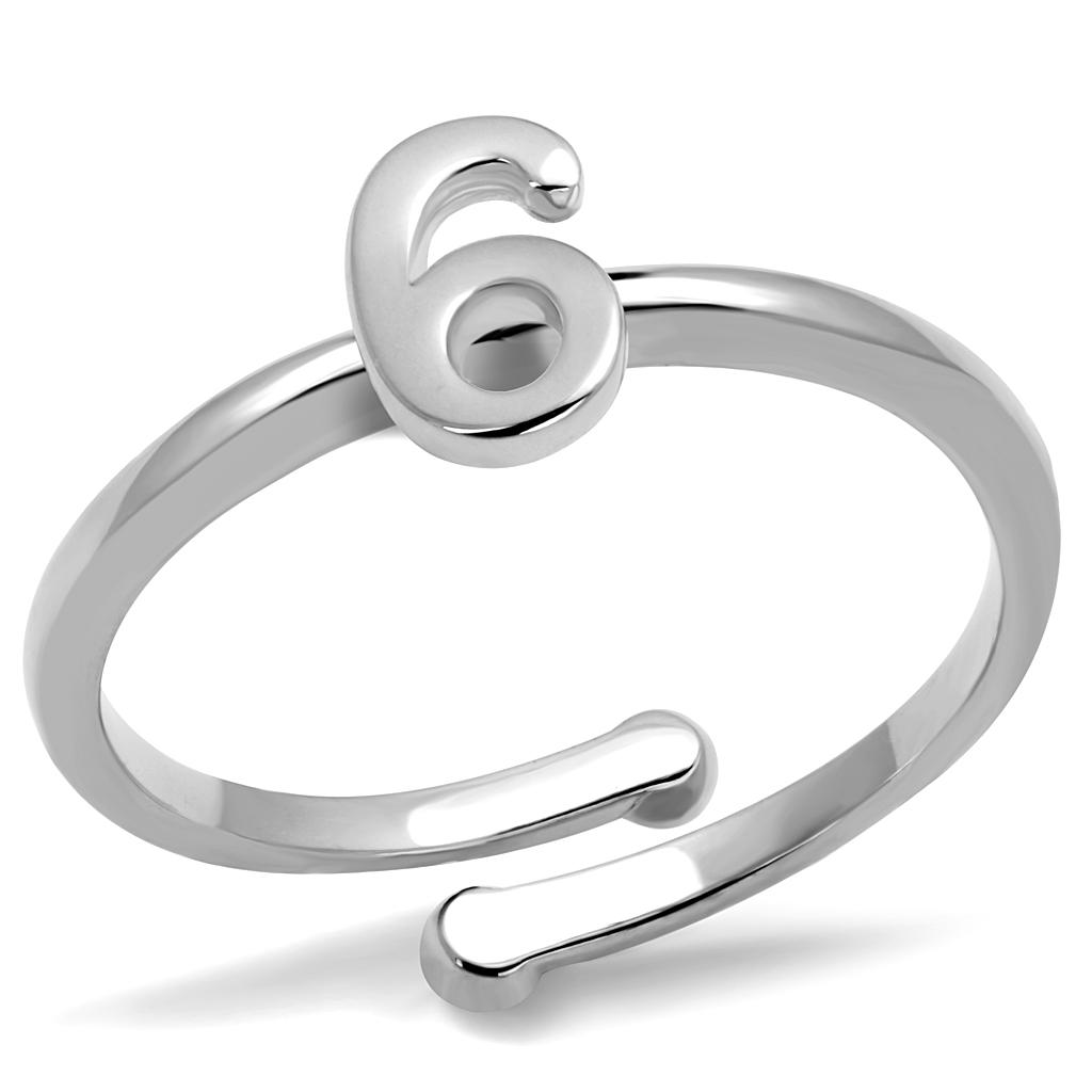 JCE4033 Rhodium Brass Ring with No Stone