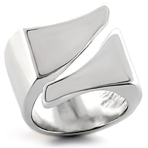 JCE755 Rhodium Brass Ring with No Stone