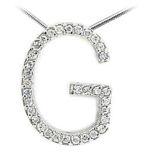 JCEA258 High-Polished 925 Sterling Silver Pendant with AAA Grade CZ  in Clear-Default Title