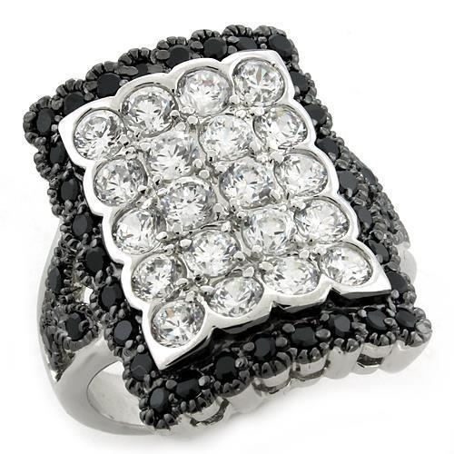 JCEAS1106 Special Color 925 Sterling Silver Ring with AAA Grade CZ in Multi Color
