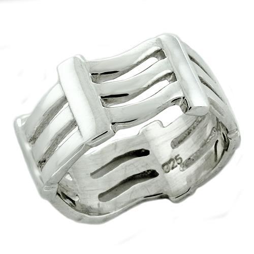 JCEAS1157 High-Polished 925 Sterling Silver Ring with No Stone