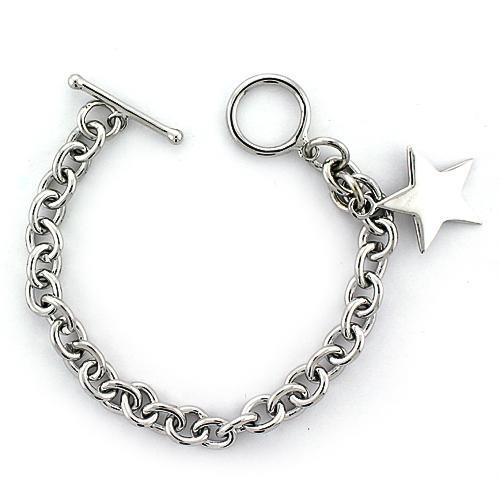 JCEAS796 High-Polished 925 Sterling Silver Bracelet with No Stone