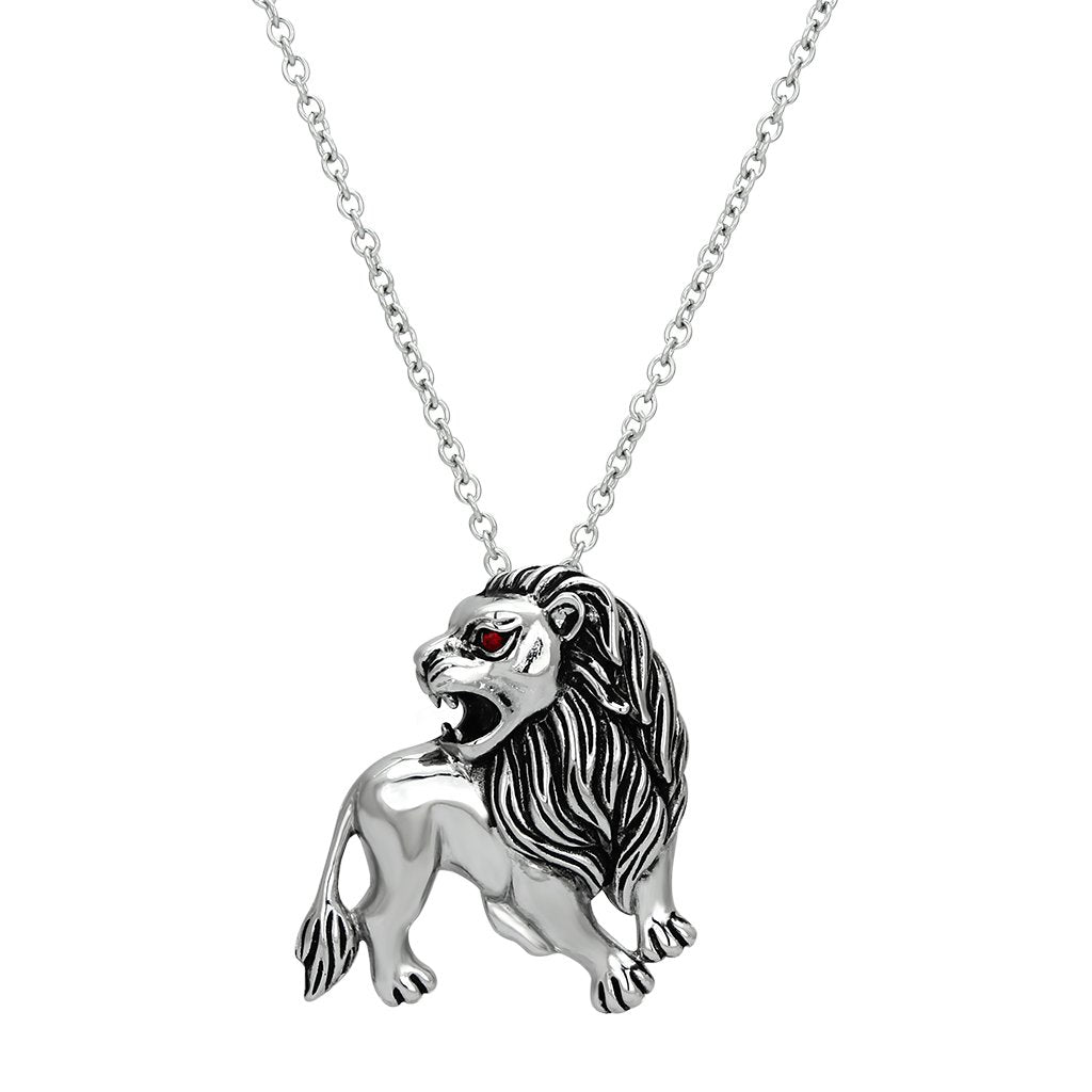 JCE1126 High polished (no plating) Stainless Steel Chain Pendant with Top Grade Crystal  in Siam