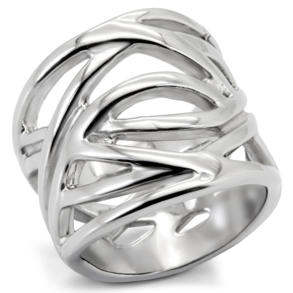 JCE144 High polished (no plating) Stainless Steel Ring with No Stone
