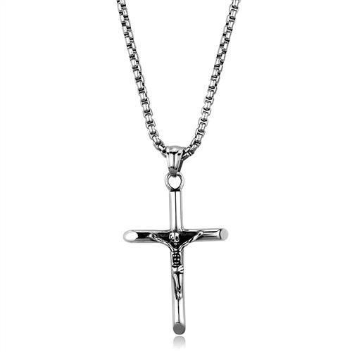 JCE2001 High polished (no plating) Stainless Steel Necklace with No Stone