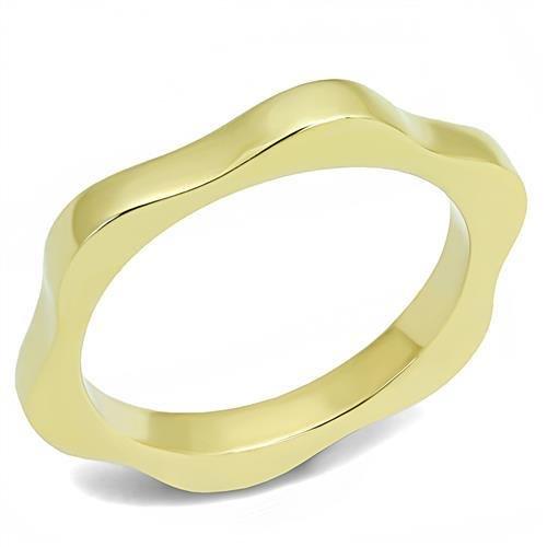 JCE3033 IP Gold(Ion Plating) Stainless Steel Ring with No Stone
