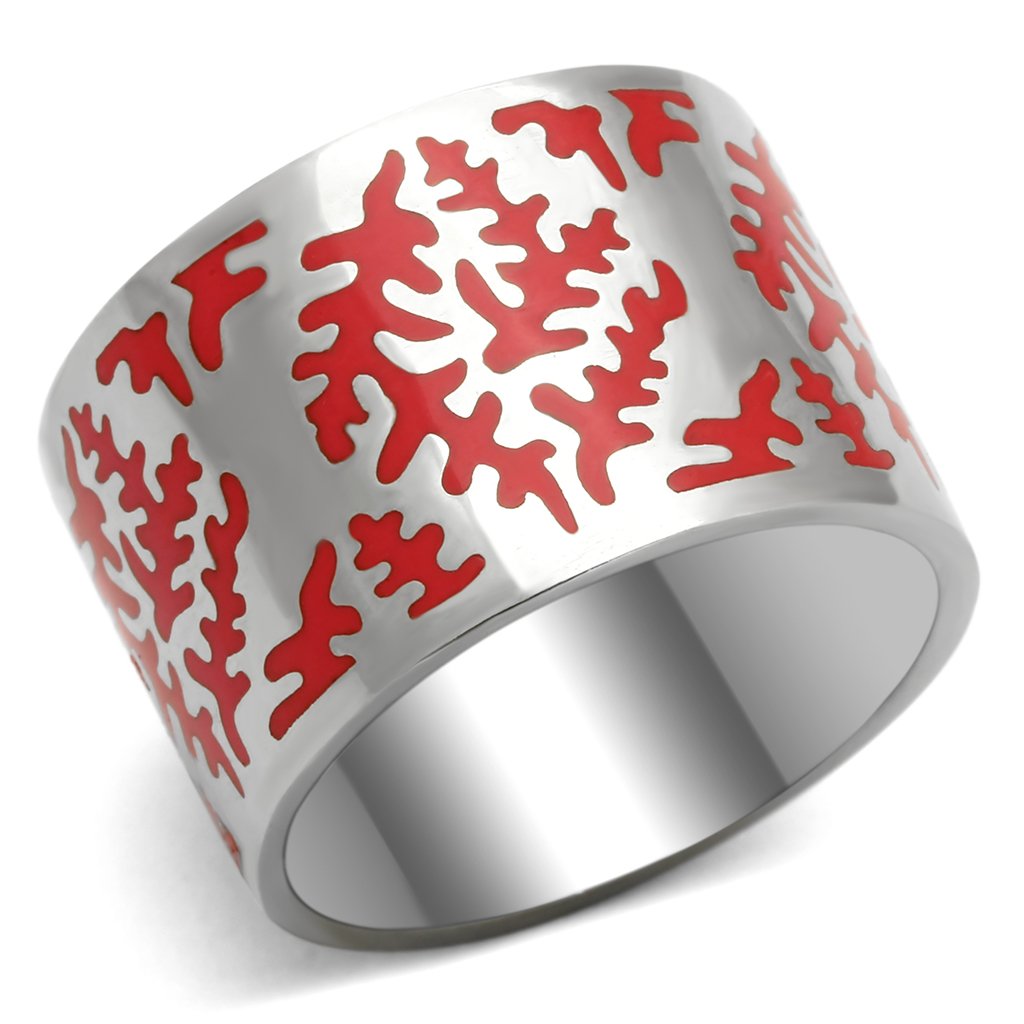 JCE821 High polished (no plating) Stainless Steel Ring with Epoxy  in Siam